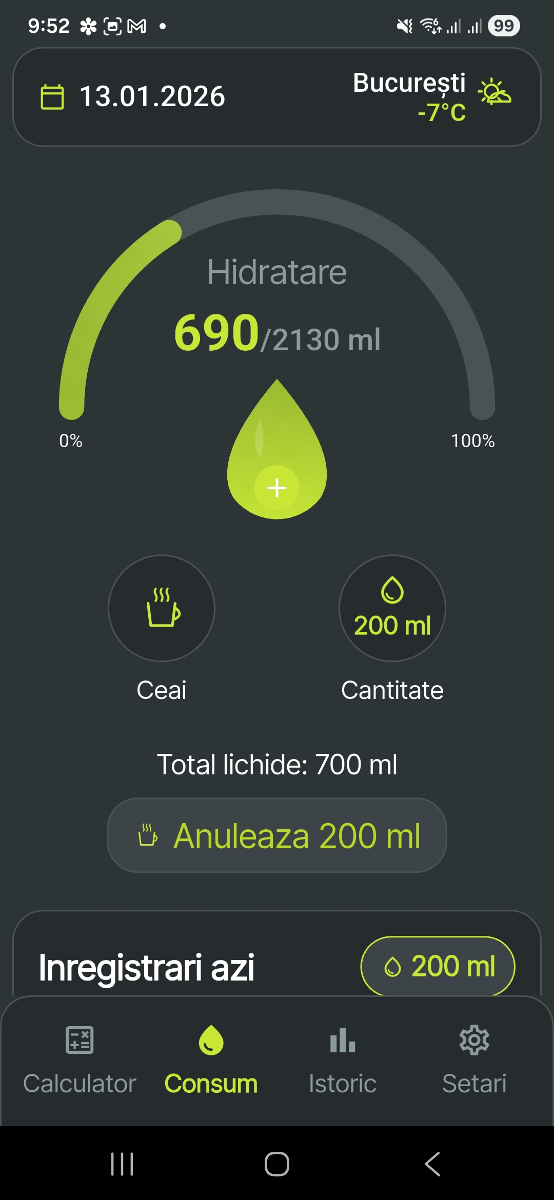 Hydro Habit App Dashboard
